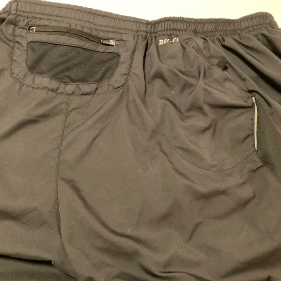 Nike Dri-Fit Athletic Shorts, Black, Lined, Drawstring, Back Zip Pocket, Sz L - Picture 6 of 11